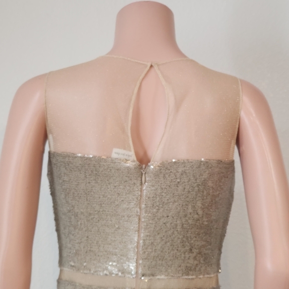 Julia Jordan Gold Sequin Cocktail Dress Sz 6 - Picture 7 of 10